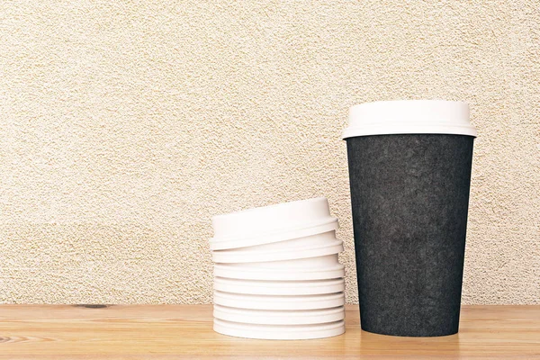 Žádné logo černé kávy cup — Stock fotografie