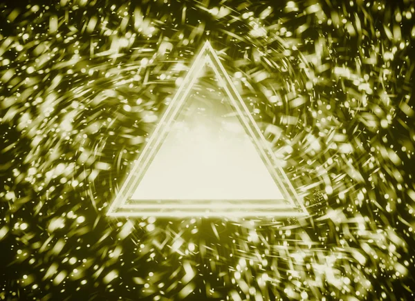 Streszczenie, złoty przycisk trójkątne — Zdjęcie stockowe