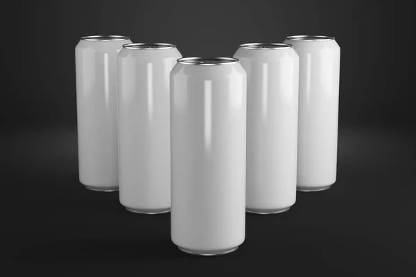 Row of beer cans — Stock Photo, Image