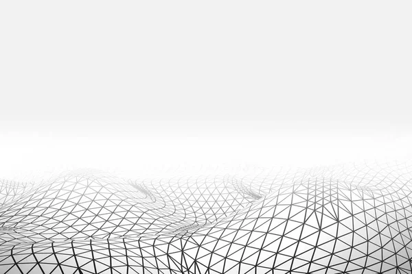 Abstraktní pozadí polygonální sítě nízké poly. Technologie a inovace koncepce. 3D vykreslování — Stock fotografie