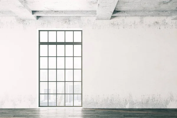 Interiér pokoje s prázdnou zeď — Stock fotografie