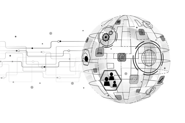 Technologie, Innovation und Netzwerkkonzept — Stockfoto