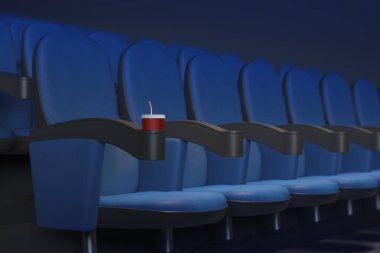 Satır mavi sinema koltuk 