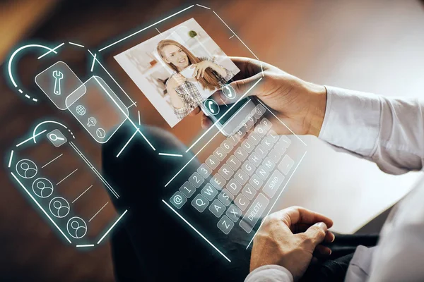 İşadamı Smartphone iletişim 