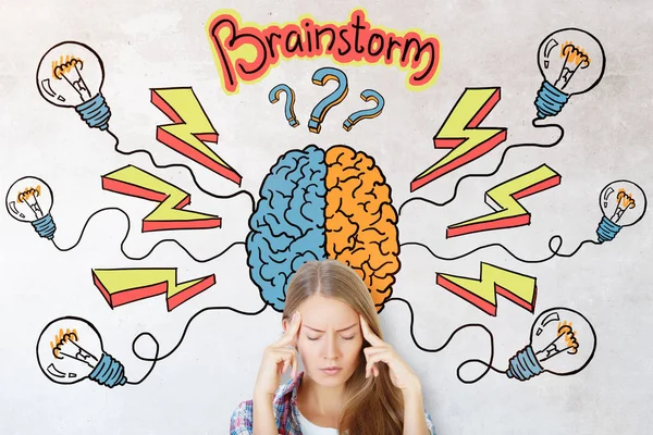 Brainstorm e conceito de ideia — Fotografia de Stock