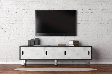 Oturma odası boş Tv İzleyicisi ile 