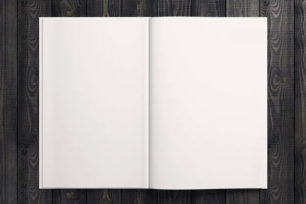 Copybook blanco claro en escritorio de madera — Foto de Stock