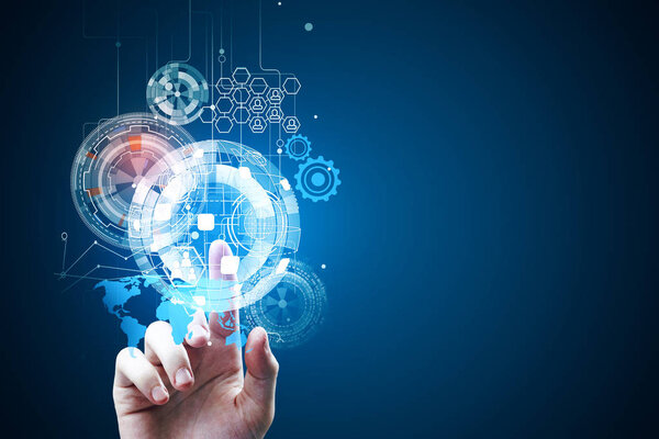 Technology, future and touchscreen 