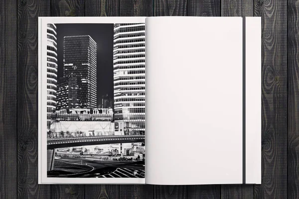 Book with city — Stock Photo, Image