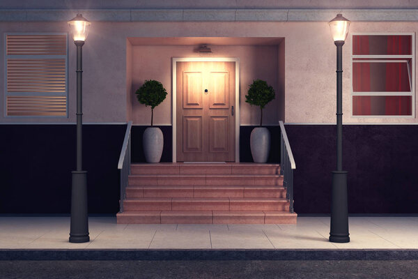 House entrance front 