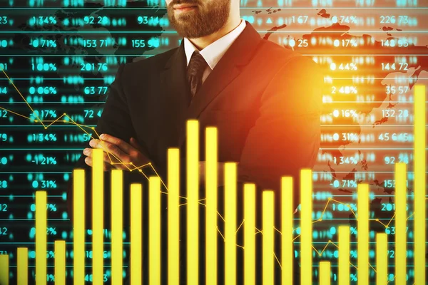 Forex, economy and success concept — Stock Photo, Image