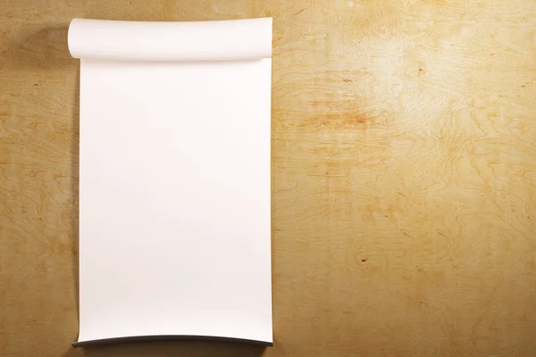 Blank white parchment scroll — Stock Photo, Image
