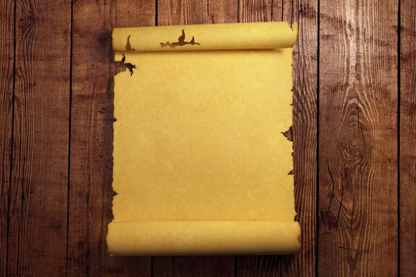 Empty aged parchment scroll — Stock Photo, Image