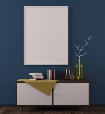 Beyaz tahta ile rahat İskandinav Oda 