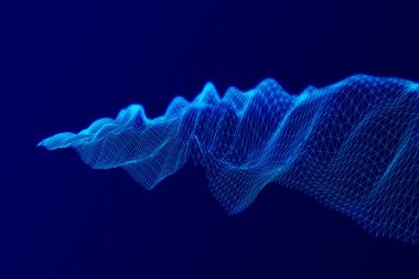 Mavi poligonal Dağları arka plan 