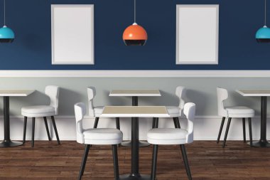 Posteri ile çağdaş kafe 