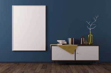 Afiş ile rahat İskandinav Oda