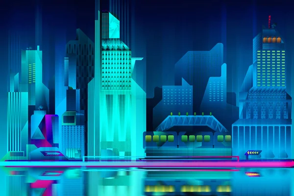 Blue city background — Stock Photo, Image