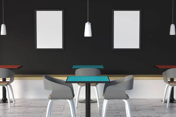 Moderne café met poster — Stockfoto