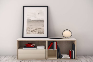 Minimalist iç dekor öğeleri ile 