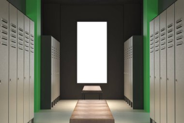 Çağdaş yeşil soyunma odası 