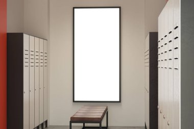 Modern yeşil soyunma odasında posteri ile 