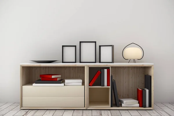 Light room interior with cabinet — Stock Photo, Image