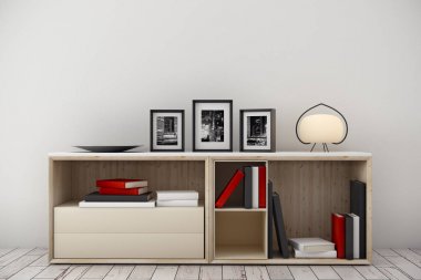 Parlak iç dekor öğeleri ile 