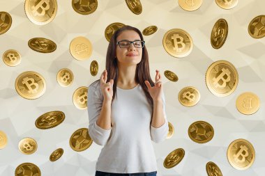 Umutlu bitcoins kadınla 