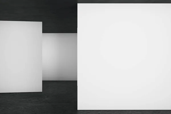Минималистичный светлый интерьер с пустой стеной — стоковое фото