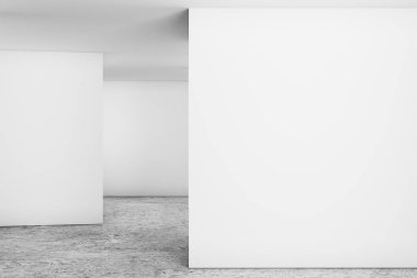 Boş duvar ile modern ışık iç 