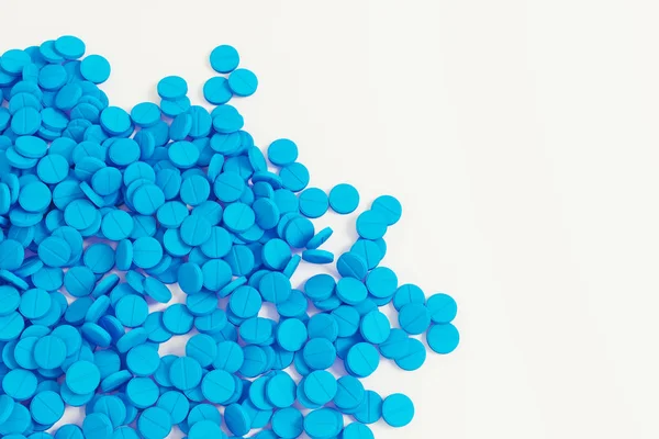Niebieska tabletka tło — Zdjęcie stockowe