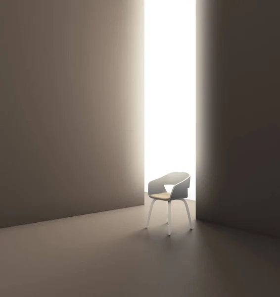 Modern interieur met stoel — Stockfoto