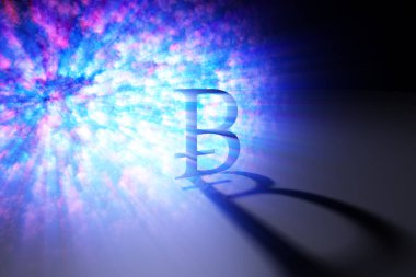Parlayan bitcoin arka plan gölge ile. E-ticaret kavramı 