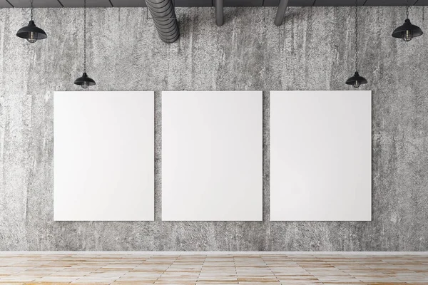Boş reklam panoları ile beton iç 