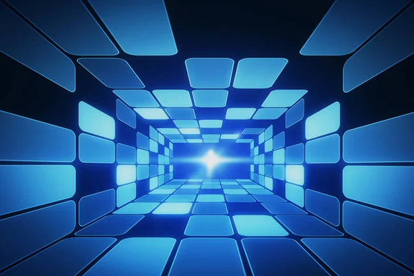 Futuristic tunnel background — Stock Photo, Image