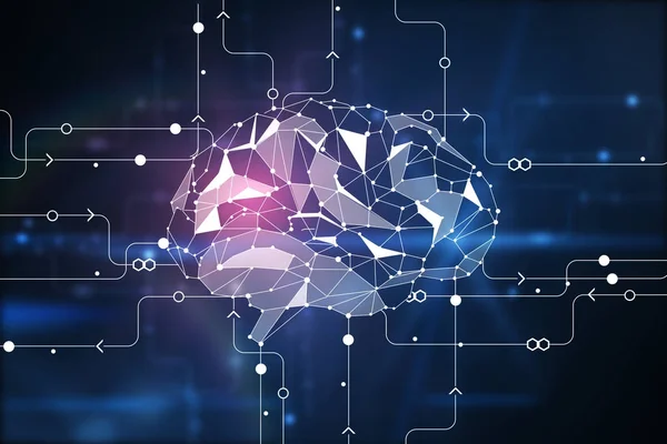 Dijital beyin arka plan 