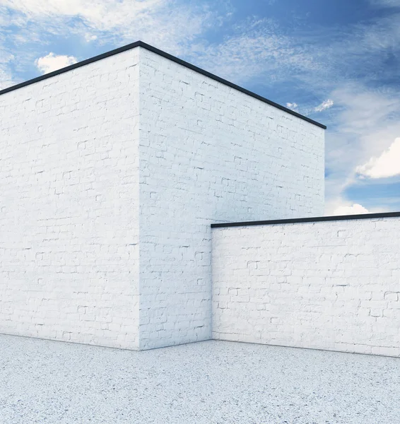 创造性的白砖外观 — 图库照片