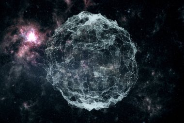 Parlayan poligonal küre doku 