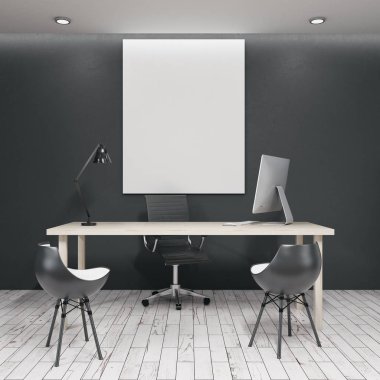 Modern ofis işyeri ile bayrak 