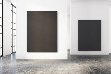 Afiş ile çağdaş beton iç 