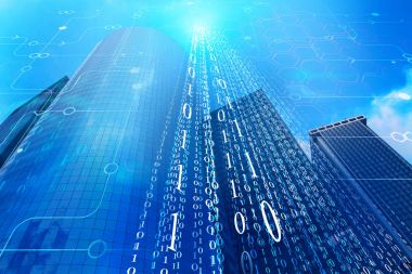 Mavi ikili kodu şehir 