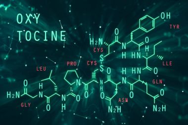 Kimyasal formül arka plan. Laboratuvar kavramı. 3D render 
