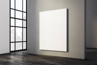 Afiş ile parlak beton iç 