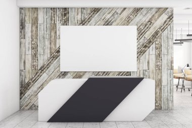 Boş posteri ile modern resepsiyonu