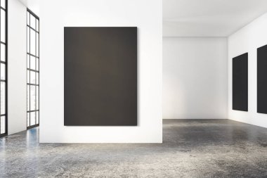 Billboard ile çağdaş beton iç 