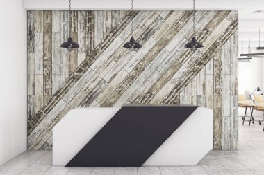 Boş duvar ile modern resepsiyonu 