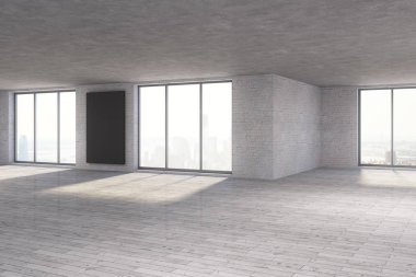 Boş afiş ile modern oda