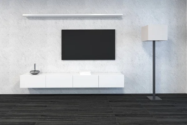 Modern oturma odası boş Tv ile — Stok fotoğraf