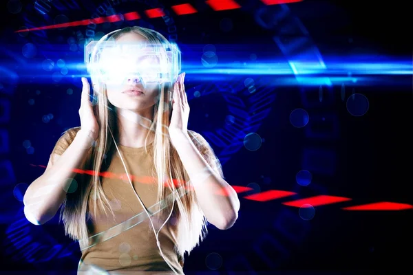 VR y concepto de ciberespacio —  Fotos de Stock